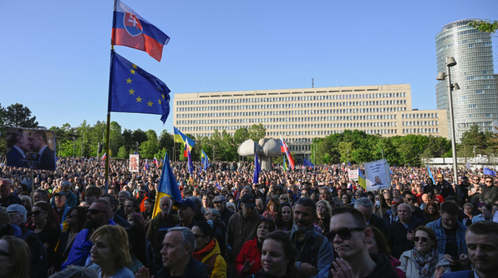 Slovaks rally against PM Fico’s pro-Russia stance