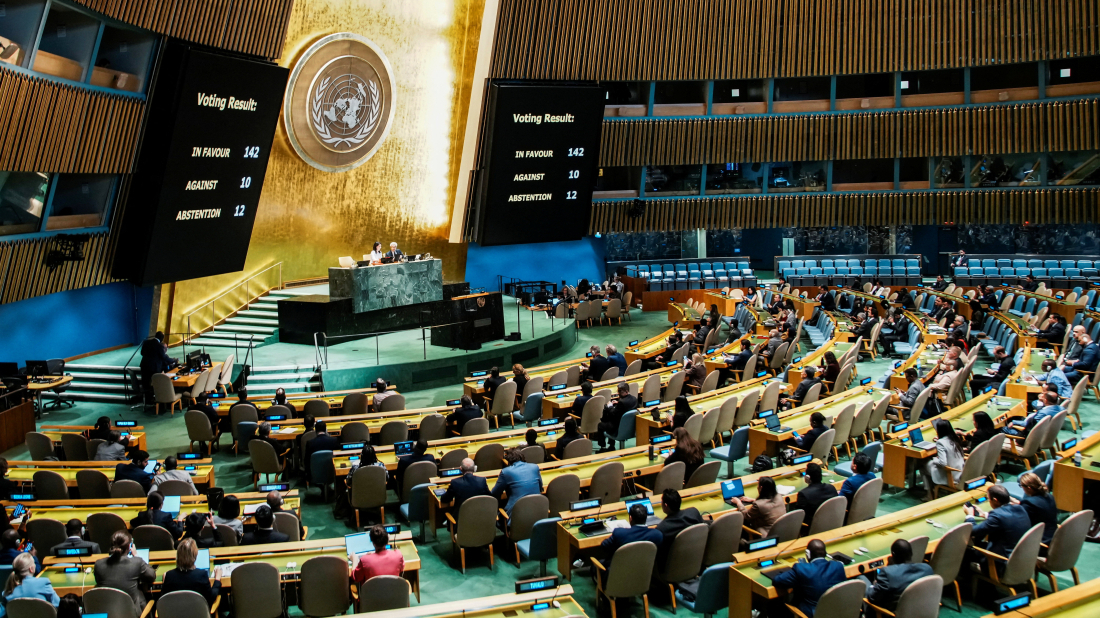 UN votes to support two-state solution, condemns Hamas attacks