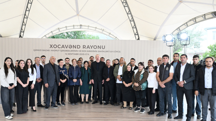 President Ilham Aliyev visits restored Hadrut settlement