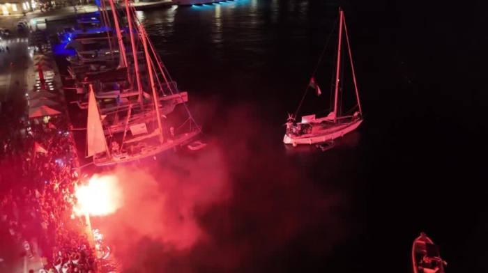 Greek vessels depart Syros to join Global Sumud flotilla to aid famine-hit Gaza