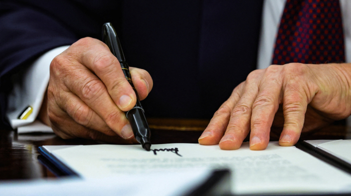 U.S. President Donald Trump signs order to deploy National Guard to Memphis