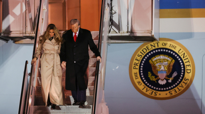 U.S. President Donald Trump arrives in Britain for historic second state visit