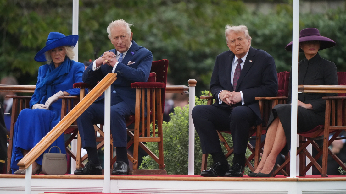 President Trump lays wreath on Queen Elizabeth's tomb as state visit continues