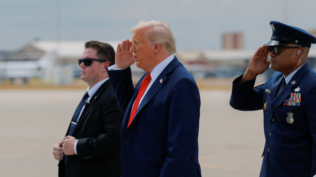 Donald Trump arrives in Arizona for Charlie Kirk memorial