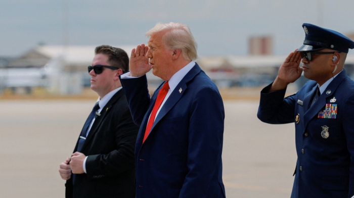 Donald Trump arrives in Arizona for Charlie Kirk memorial
