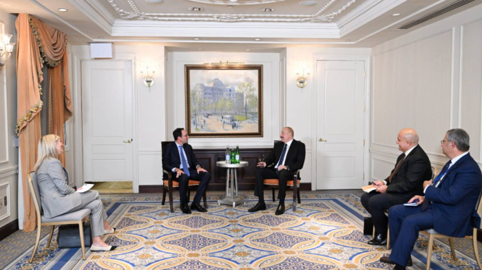 President Ilham Aliyev holds meetings with top investment firms in New York