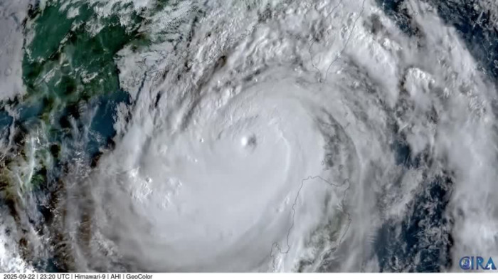 Typhoon Jangmi shuts down Okinawa as transport links close and power cuts spread