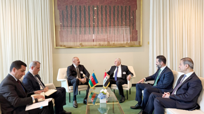 Azerbaijani President Ilham Aliyev meets leaders at UN
