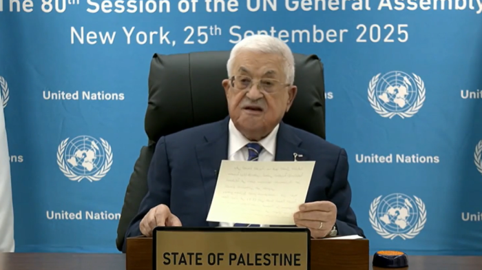 UNGA: We are ready to work with President Trump, the UN and France to implement the peace plan - Palestine