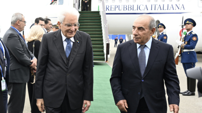 Italian President Sergio Mattarella arrives in Azerbaijan for official visit