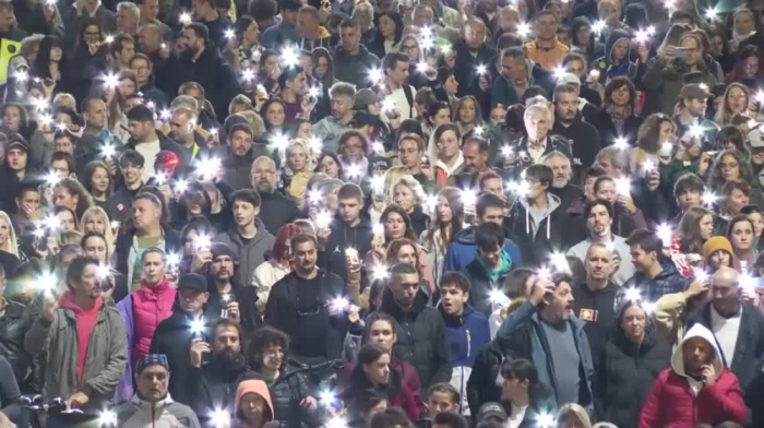 Thousands rally in Belgrade demanding change 11 months after station disaster