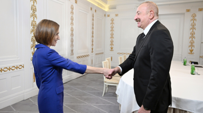 President of Azerbaijan with President of Moldova in Copenhagen