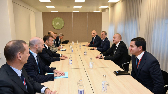 President Ilham Aliyev meets Emmanuel Macron in Copenhagen