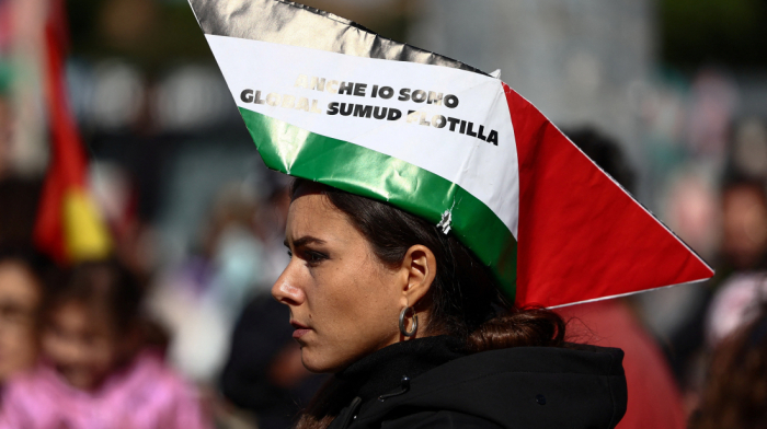 Italian protesters supporting Gaza flotilla: 'I can't just stand by and do nothing'