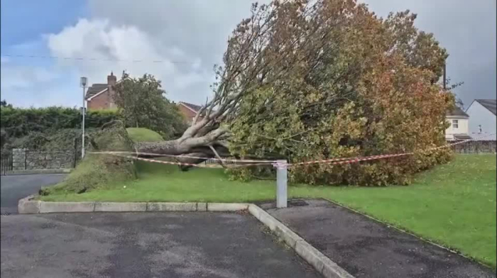 Damage and disruption as Storm Amy hits UK