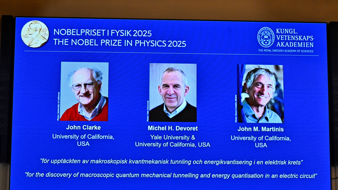 Three U.S. scientists awarded Nobel Prize in Physics for quantum research