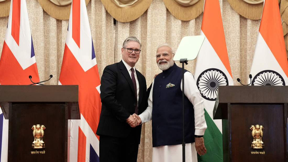 Keir Starmer and Narendra Modi praise trade deal as UK secures new Indian investment
