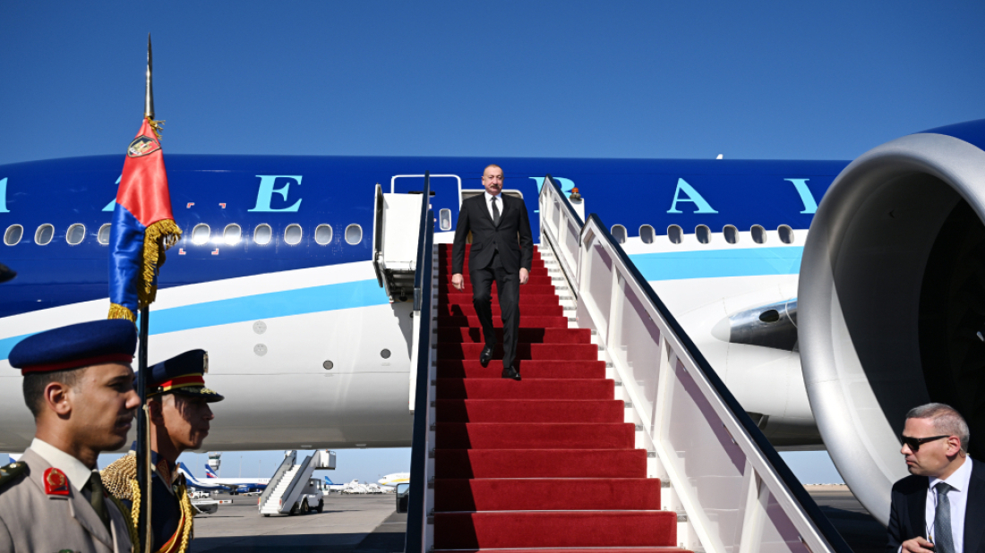 President Ilham Aliyev arrived in Egypt for working visit