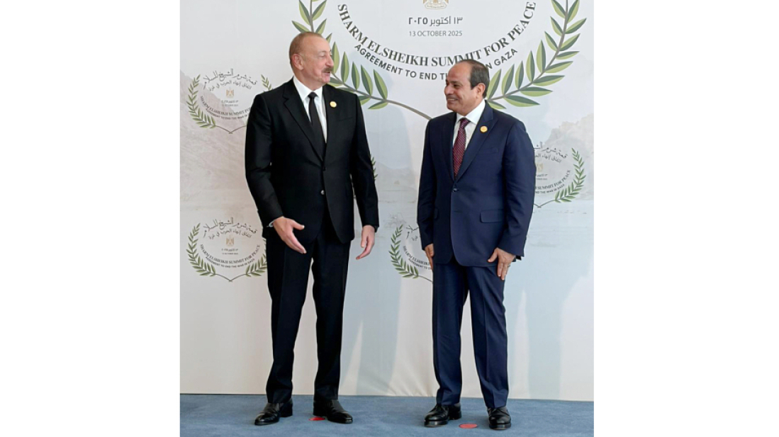 Azerbaijan’s President Aliyev joins Middle East Peace Summit in Egypt
