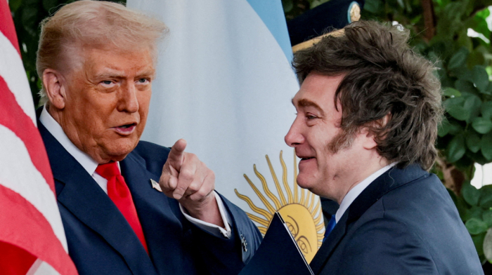 Trump hosts Argentinian President Milei, links $20bn aid to election outcome
