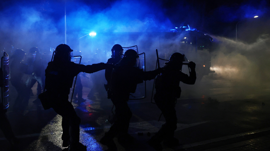 Clashes at pro-Palestinian march against Italy v Israel World Cup qualifier