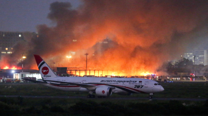 Fire at Dhaka airport cargo terminal forces flight delays, diversions