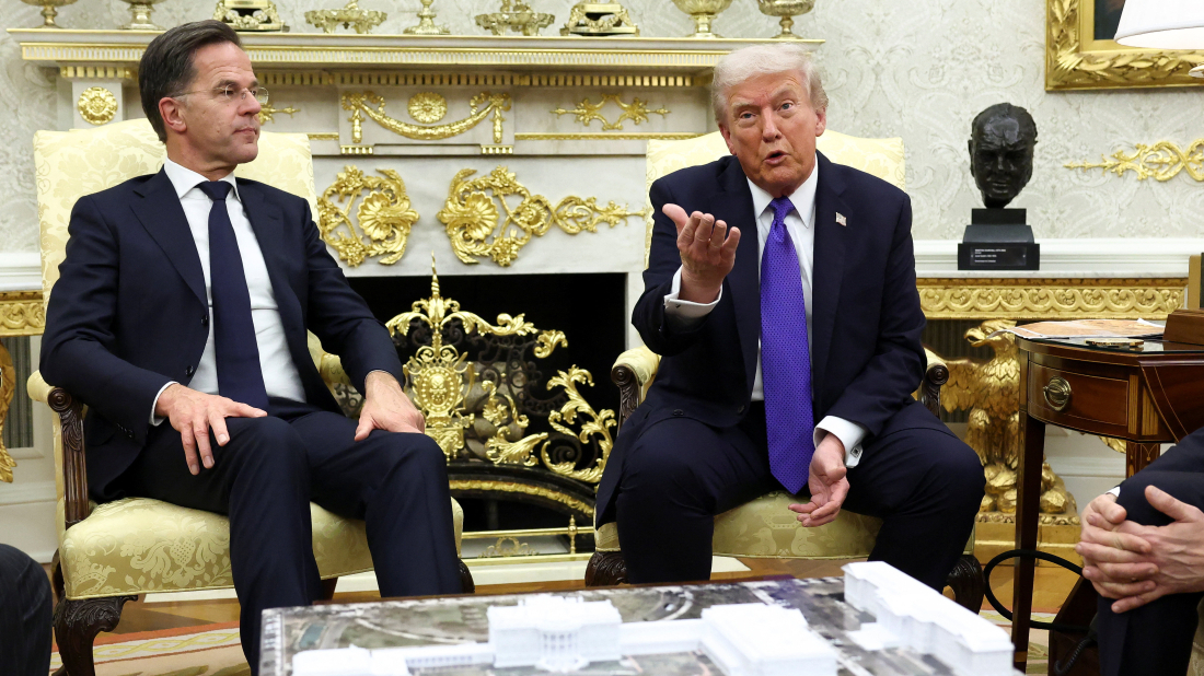U.S. President Trump meets with NATO Secretary General Rutte in Washington