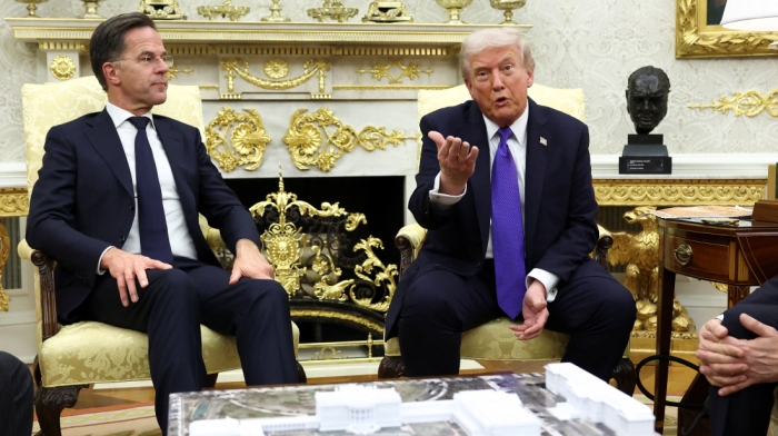 U.S. President Trump meets with NATO Secretary General Rutte in Washington