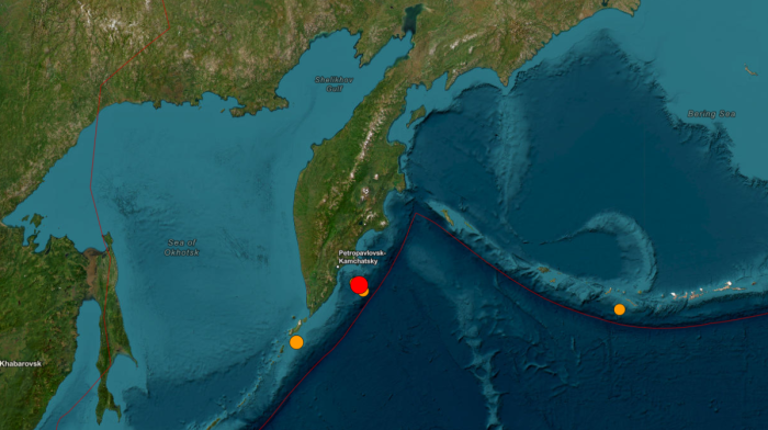 Magnitude 5.8 earthquake strikes southeast coast of Russia's Kamchatka