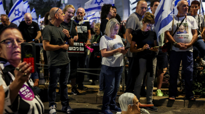 Israeli protesters rally in Tel Aviv over democracy concerns and hostages in Gaza