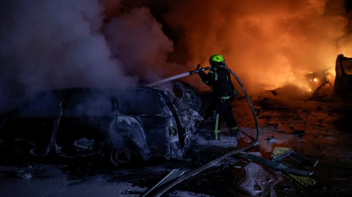 Russian drones hit Kharkiv apartment building with dozens injured