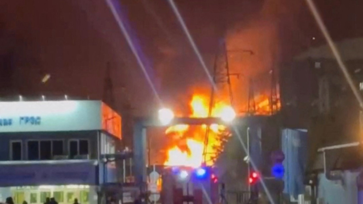 Ukraine drone strike sparks major fire at Moscow-area power station