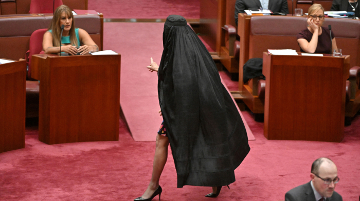 Australian senate suspended after far-right senator wears burqa