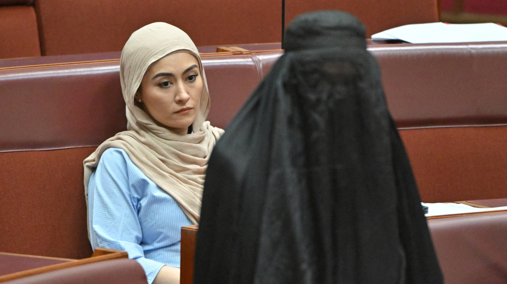 Australian far-right senator suspended after wearing burqa