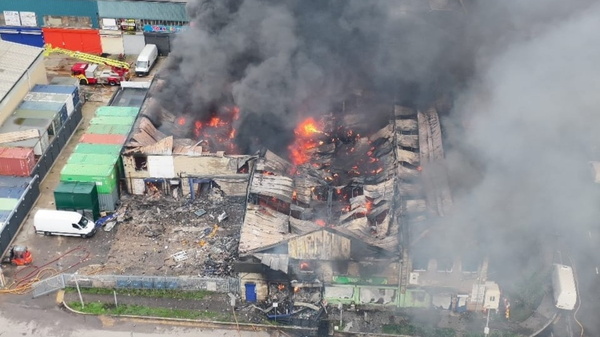 Major warehouse fire rips through Southall in London