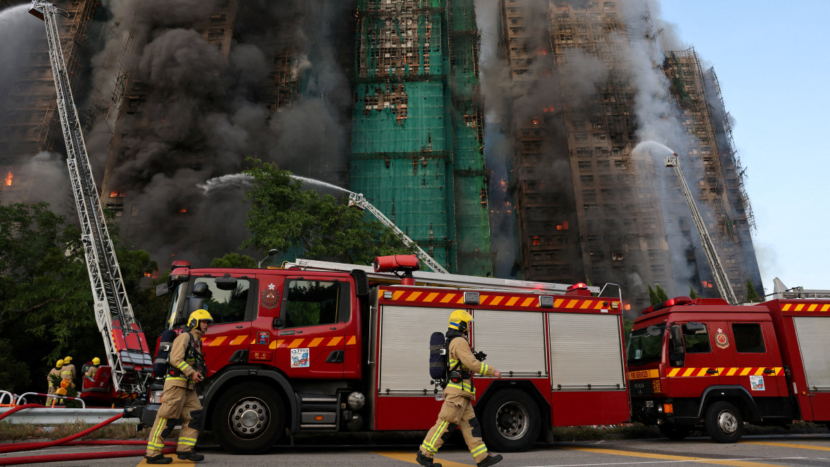 Hong Kong police arrest three as apartment fire death toll rises to 44