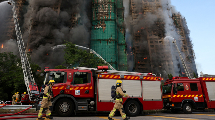Hong Kong police arrest three as apartment fire death toll rises to 44