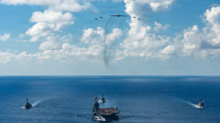 U.S. Secretary of Defense Hegseth boards USS Gerald R. Ford amid tensions with Venezuela