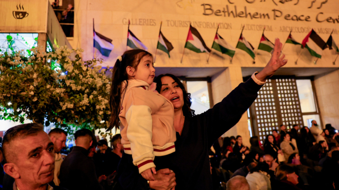 Bethlehem lights christmas tree again as ceasefire brings first glimmer of hope in years