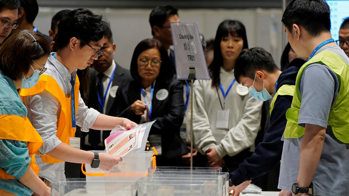 Turnout near record low at Hong Kong election amid anger over deadly fire