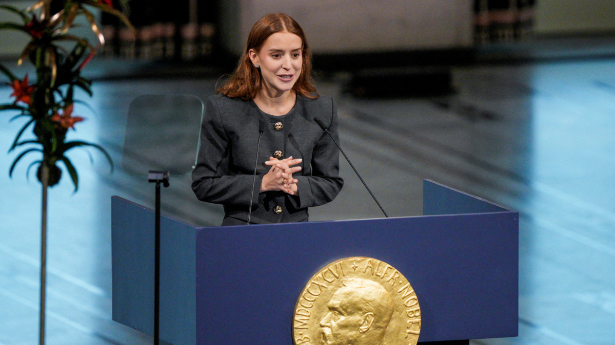 Nobel Peace Prize: Maria Machado's daughter accepts prestigious award on her behalf