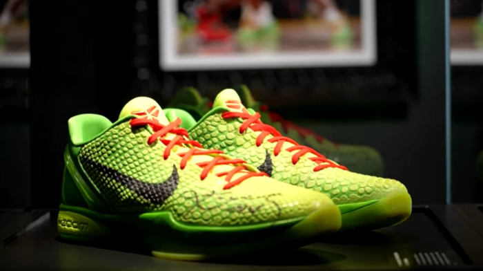 Kobe Bryant’s iconic ‘Grinch’ sneakers set to fetch $10m at auction