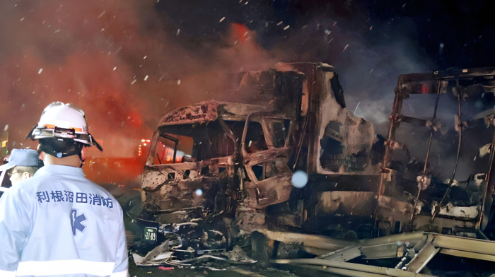 Japan expressway pile-up kills two, injures 26