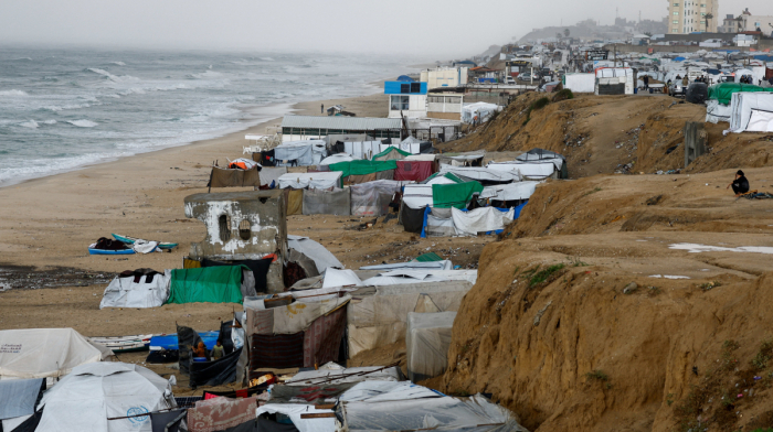 Storms batter Gaza tent camps, worsen winter conditions for displaced families