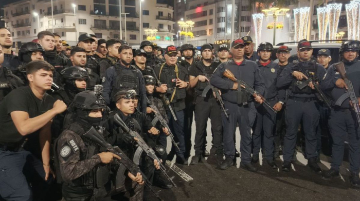 Security forces patrol streets in Venezuela
