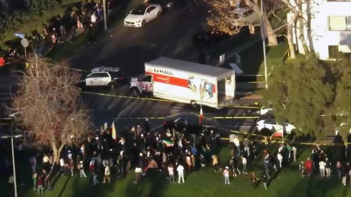 Truck plows into crowd at Iran rally in Los Angeles