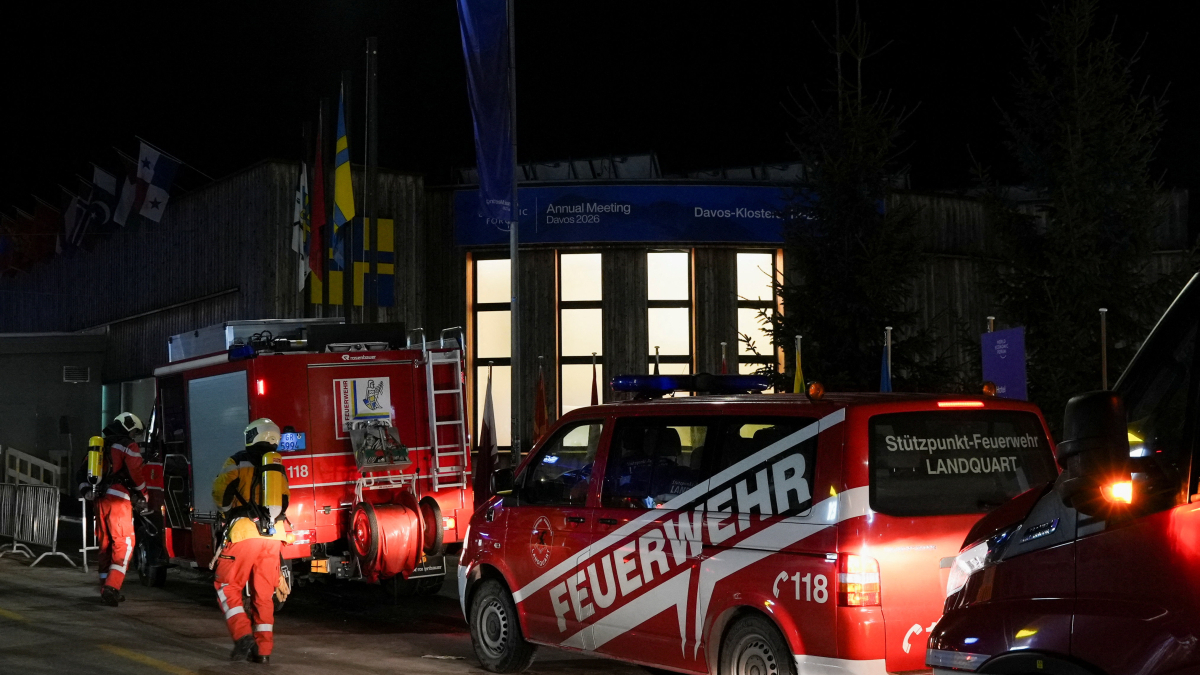 Fire alarm triggers evacuation at Davos WEF venue with Trump inside
