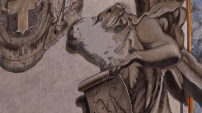 'Angel Meloni' scrubbed off Rome church wall