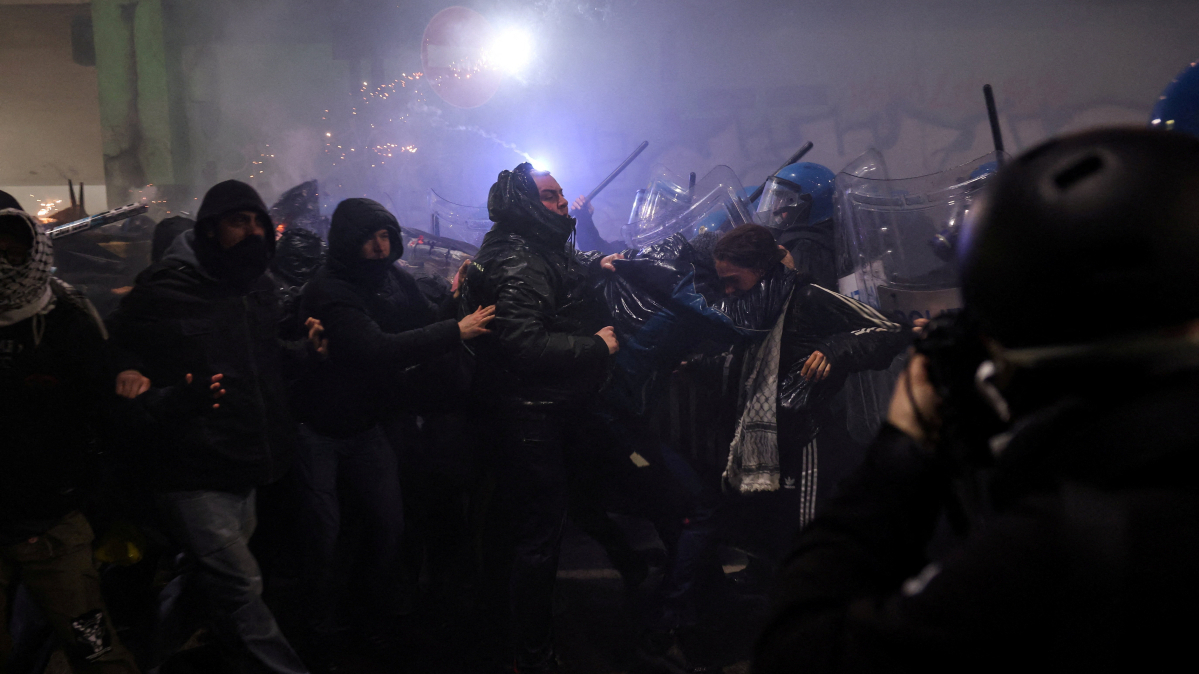Milan protest over living costs erupts as Winter Olympics events begin