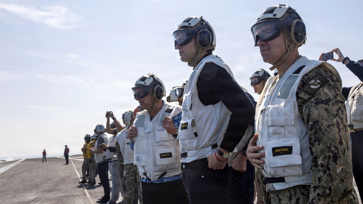 Witkoff, Kushner tour USS Abraham Lincoln after Iran talks in Oman